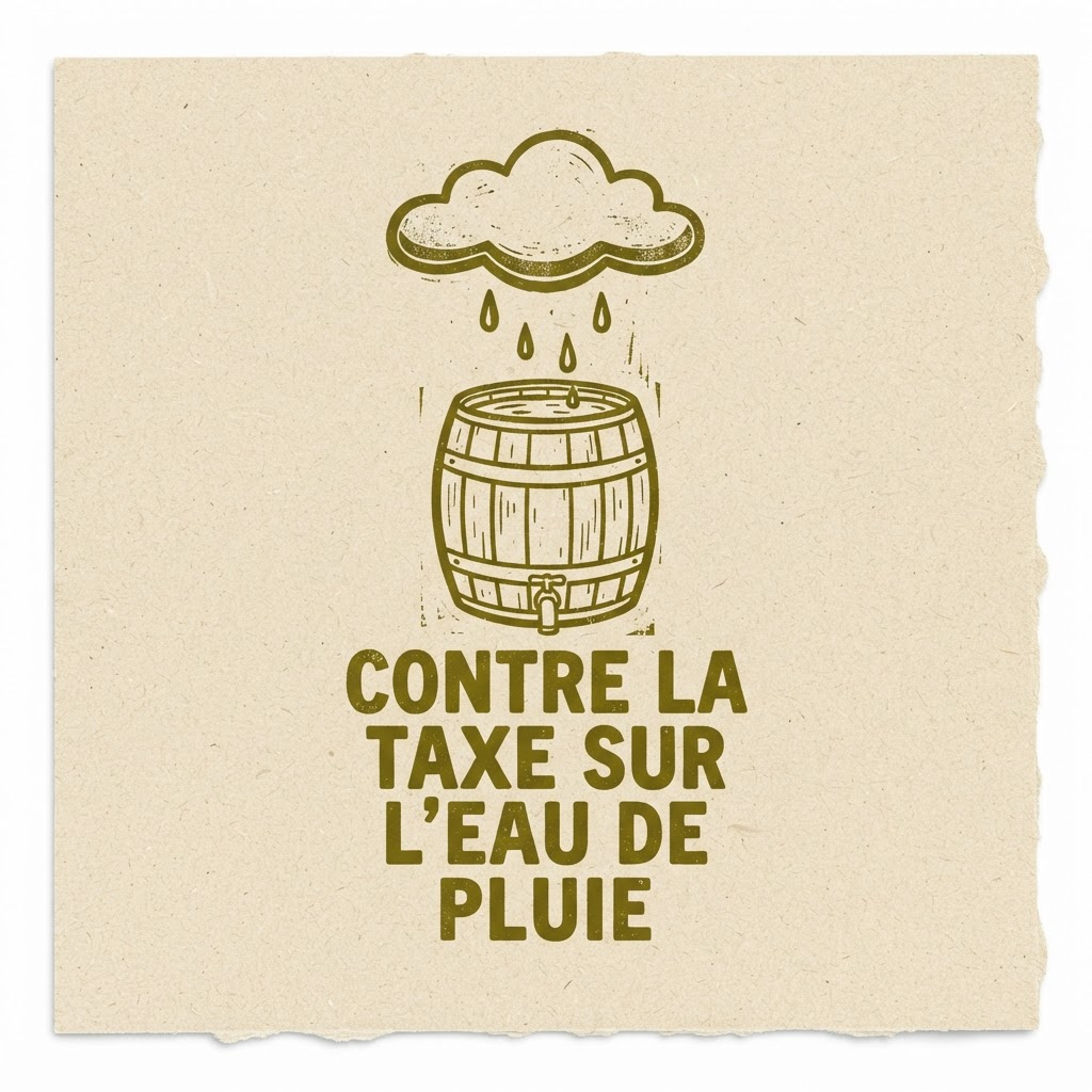 Exemple illustratif de visuel pour la cause : Contre la taxe sur l'eau de pluie